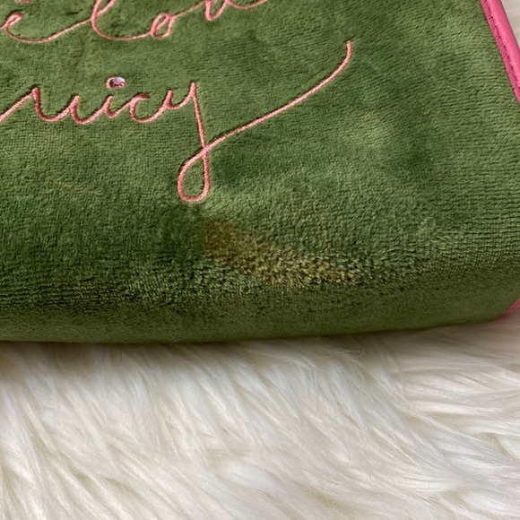 Juicy Couture Green and Pink Travel Makeup Bag Purse - Picture 4 of 14